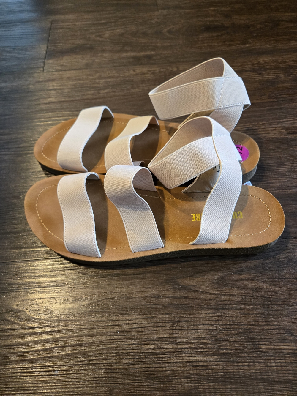 Pink Elastic Strap Sandals 8.5 Brand New